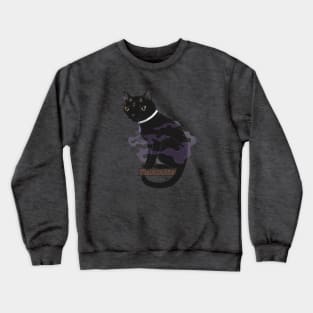 Three-Eyed Cat Practicing Witchcraft: Lesson I (Dark) Crewneck Sweatshirt